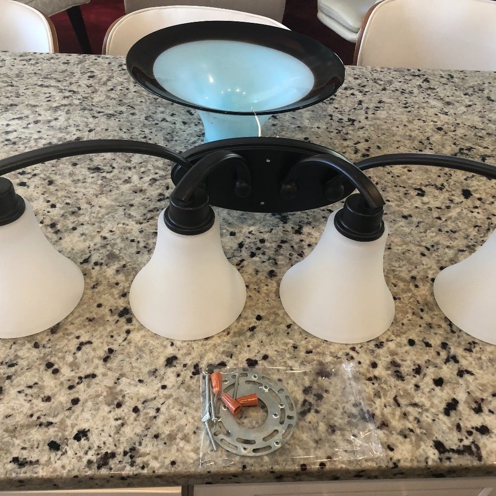Glamorous Antique Bronze P2002-20W - Four Light Bath Vanity